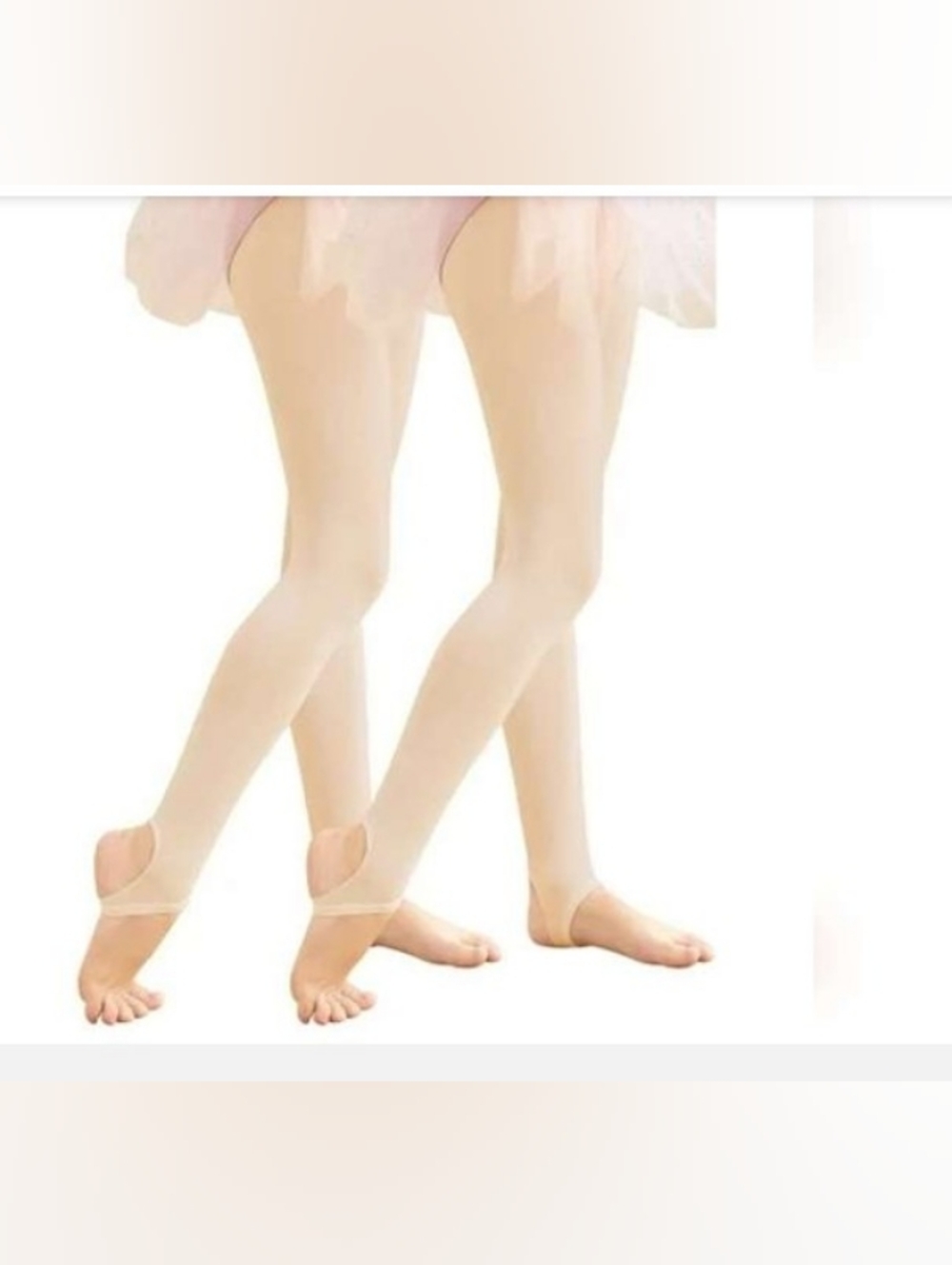 NWT Ballet Tights For Toddler Girls Beige Dance Stockings 2 Pairs 